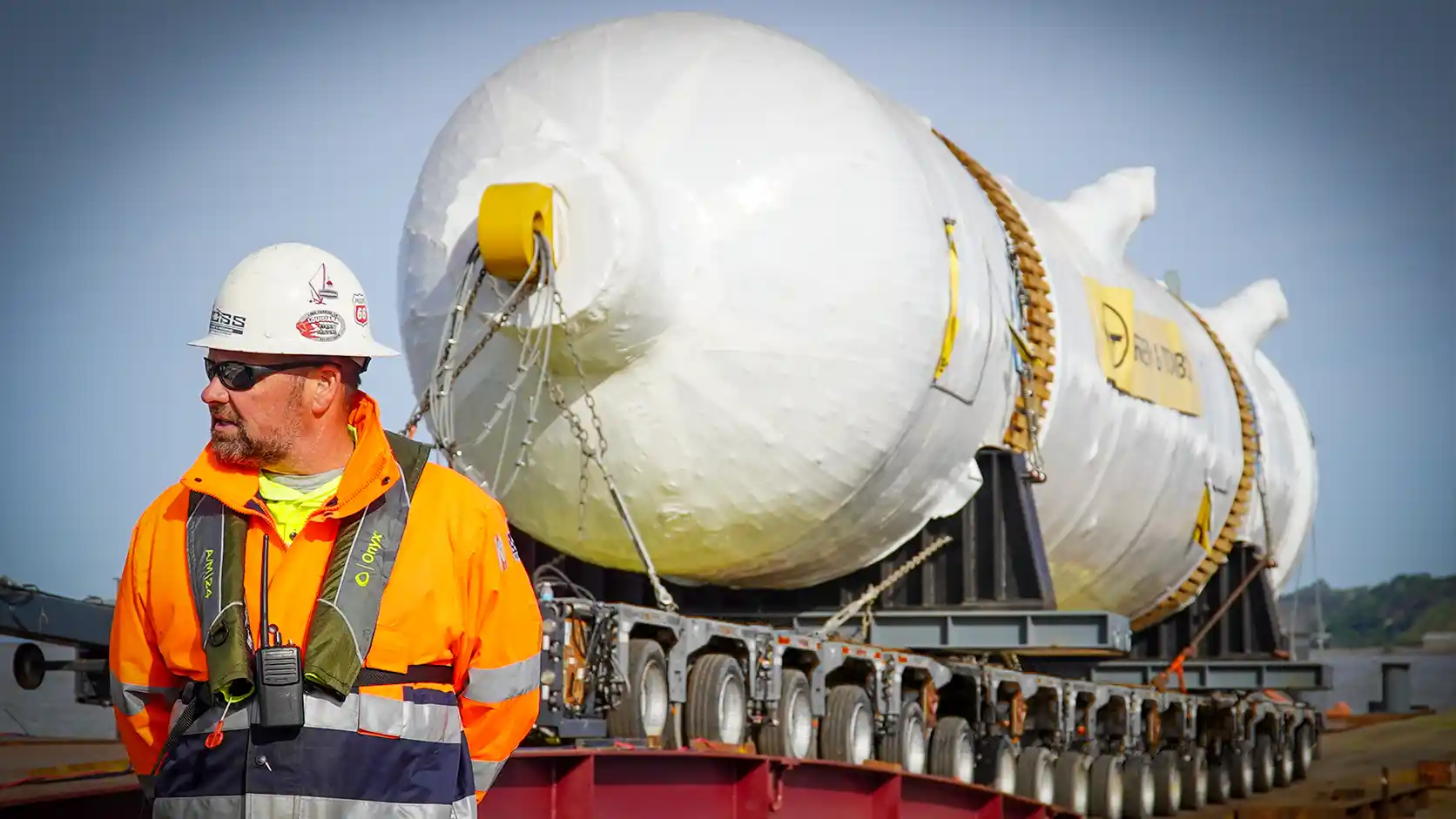 Project cargo arriving for final placement